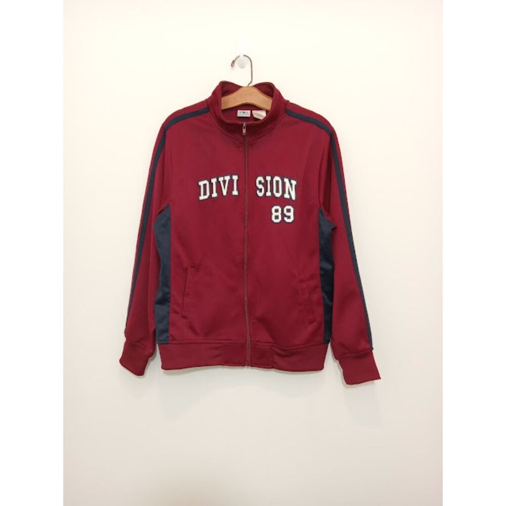 Athletic Sport Track Jacket Basketball Burgundy Navy Boy's XL 16/18